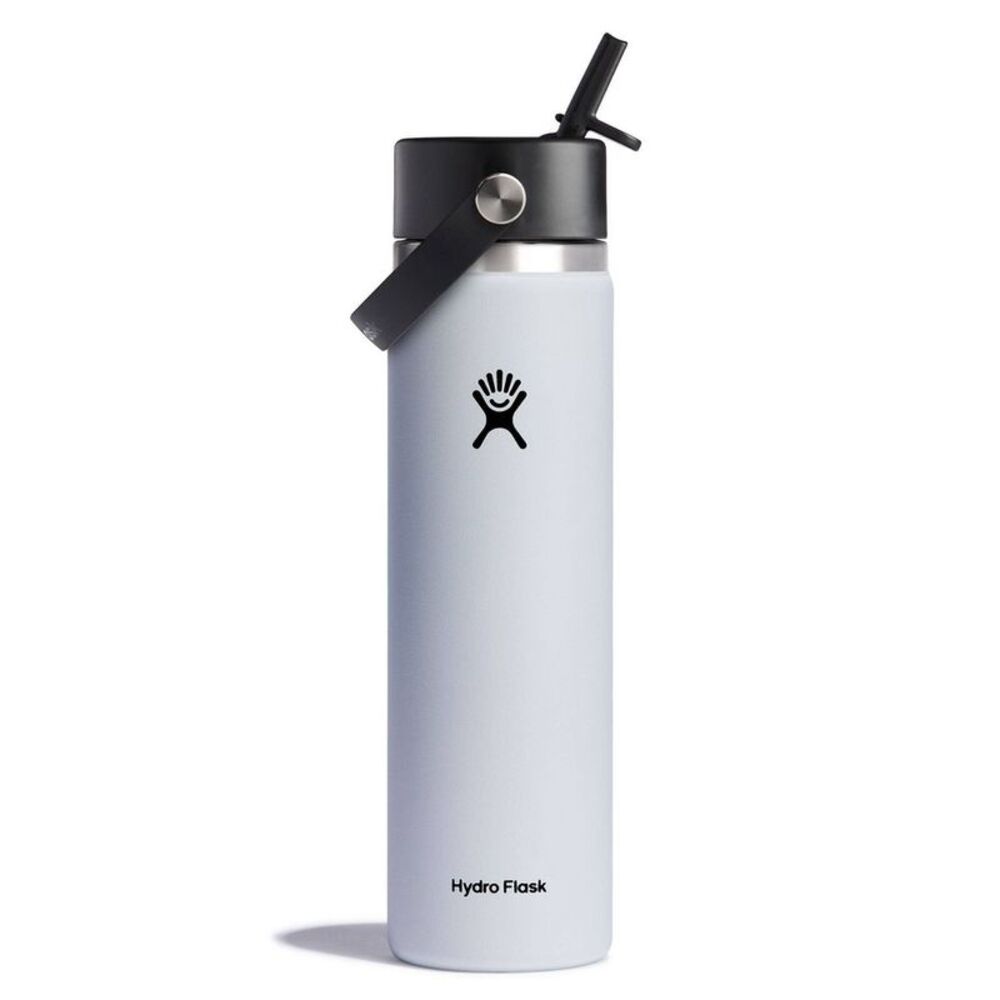 Hydro Flask -  24oz Wide Mouth Flex Straw Bottle - Wh White
